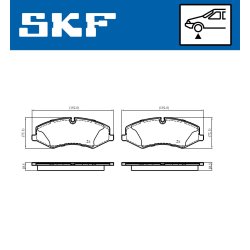 Brake Pad Set VKBP80703 SKF VKBP 80703 OE Ref LR015578