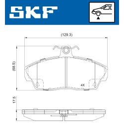 Brake Pad Set VKBP80711 SKF VKBP 80711 OE Ref SFP100360