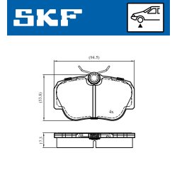 Brake Pad Set VKBP80713 SKF VKBP 80713 OE Ref 0004208820
