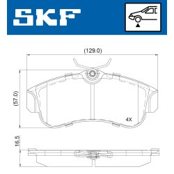 Brake Pad Set VKBP80726 SKF VKBP 80726 OE Ref 410602F025