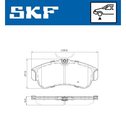 Brake Pad Set VKBP80727 SKF VKBP 80727 OE Ref 410602F025