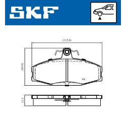 Brake Pad Set VKBP80745 SKF VKBP 80745 OE Ref 004532247A