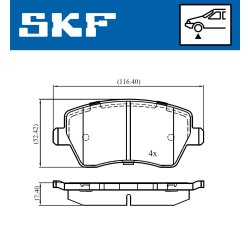 Brake Pad Set VKBP80746 SKF VKBP 80746 OE Ref 8200432336