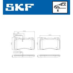 Brake Pad Set VKBP80748E SKF VKBP 80748 E OE Ref 71772216 SKF