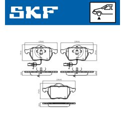 Brake Pad Set VKBP80749E SKF VKBP 80749 E OE Ref 4B0615116