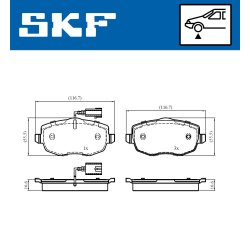 Brake Pad Set VKBP80756E SKF VKBP 80756 E OE Ref 71773150