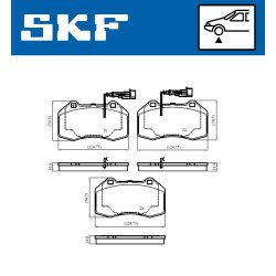Brake Pad Set VKBP80759E SKF VKBP 80759 E OE Ref 51934099