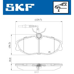 Brake Pad Set VKBP80770E SKF VKBP 80770 E OE Ref 425144