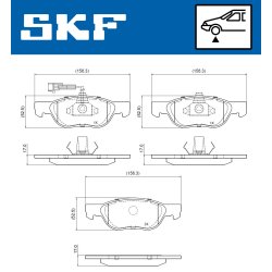Brake Pad Set VKBP80774E SKF VKBP 80774 E OE Ref 71753041 SKF