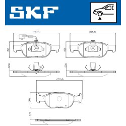 Brake Pad Set VKBP80777E SKF VKBP 80777 E OE Ref 9947118