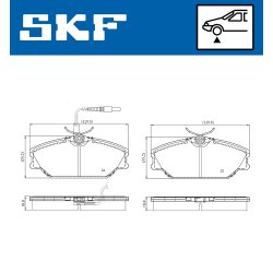 Brake Pad Set VKBP80779E SKF VKBP 80779 E OE Ref 410601531R SKF