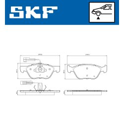 Brake Pad Set VKBP80784E SKF VKBP 80784 E OE Ref 0000009947935