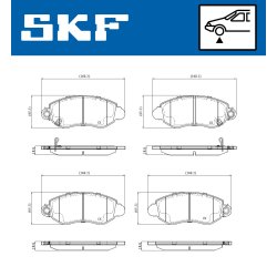 Brake Pad Set VKBP80798A SKF VKBP 80798 A OE Ref 1135167