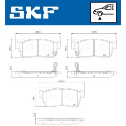 Brake Pad Set VKBP80799A SKF VKBP 80799 A OE Ref 5510180G00000