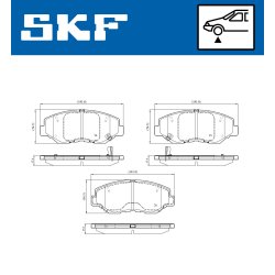 Brake Pad Set VKBP80803A SKF VKBP 80803 A OE Ref 06450S9AE50