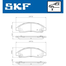 Brake Pad Set VKBP80810A SKF VKBP 80810 A OE Ref 89040317