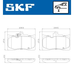 Brake Pad Set VKBP80815A SKF VKBP 80815 A OE Ref 0446522340 SKF