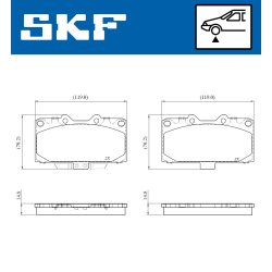 Brake Pad Set VKBP80816A SKF VKBP 80816 A OE Ref 4106074F90
