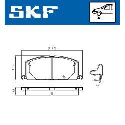 Brake Pad Set VKBP80818A SKF VKBP 80818 A OE Ref 0049112281 SKF
