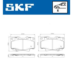 Brake Pad Set VKBP80820A SKF VKBP 80820 A OE Ref 0446560020
