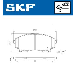 Brake Pad Set VKBP80822A SKF VKBP 80822 A OE Ref 1U11338Z SKF