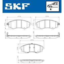 Brake Pad Set VKBP80826A SKF VKBP 80826 A OE Ref 5810117A00