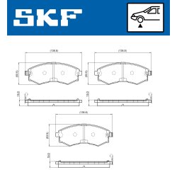 Brake Pad Set VKBP80827A SKF VKBP 80827 A OE Ref 4813005000