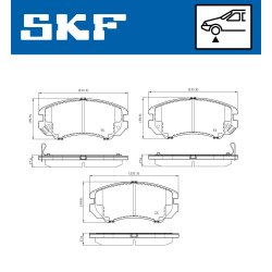 Brake Pad Set VKBP80830A SKF VKBP 80830 A OE Ref 581011FE01