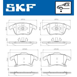 Brake Pad Set VKBP80847A SKF VKBP 80847 A OE Ref 5182149 SKF