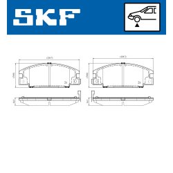 Brake Pad Set VKBP80860A SKF VKBP 80860 A OE Ref DBP511111