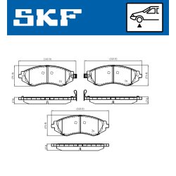 Brake Pad Set VKBP80865A SKF VKBP 80865 A OE Ref 96245178 SKF