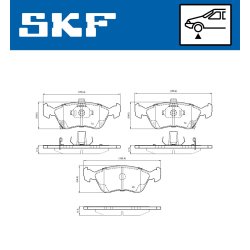 Brake Pad Set VKBP80871A SKF VKBP 80871 A OE Ref 0446505020 SKF