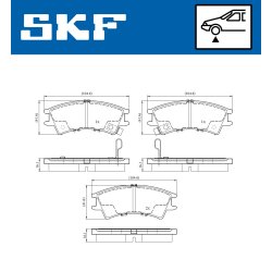 Brake Pad Set VKBP80881A SKF VKBP 80881 A OE Ref 5810102A00 SKF