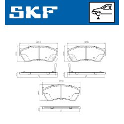 Brake Pad Set VKBP80882A SKF VKBP 80882 A OE Ref 5520060B11