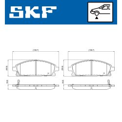Brake Pad Set VKBP80888A SKF VKBP 80888 A OE Ref 06450SJK010