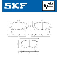 Brake Pad Set VKBP80892A SKF VKBP 80892 A OE Ref 26233AE000