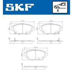 Brake Pad Set VKBP80896A SKF VKBP 80896 A OE Ref 410604U127