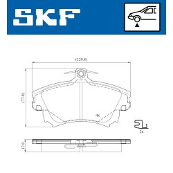 Brake Pad Set VKBP80900A SKF VKBP 80900 A OE Ref 4605A658