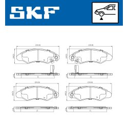 Brake Pad Set VKBP80901A SKF VKBP 80901 A OE Ref 5520080E10