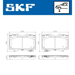 Brake Pad Set VKBP80904A SKF VKBP 80904 A OE Ref 044650C011
