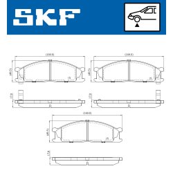 Brake Pad Set VKBP80905A SKF VKBP 80905 A OE Ref 4100010G08