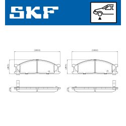 Brake Pad Set VKBP80906A SKF VKBP 80906 A OE Ref 26296AA050
