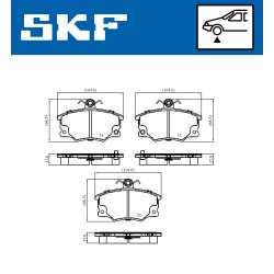 Brake Pad Set VKBP80911A SKF VKBP 80911 A OE Ref 4434879 SKF