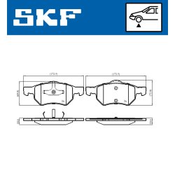 Brake Pad Set VKBP80915 SKF VKBP 80915 OE Ref 05015365AA