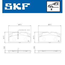 Brake Pad Set VKBP80918E SKF VKBP 80918 E OE Ref 6G065