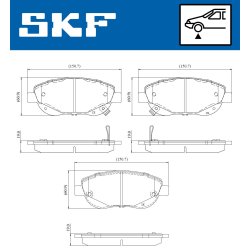 Brake Pad Set VKBP80922A SKF VKBP 80922 A OE Ref 0446505260