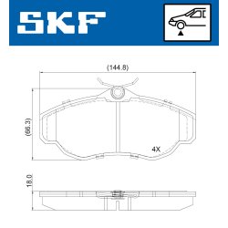 Brake Pad Set VKBP80962 SKF VKBP 80962 OE Ref SFP000210