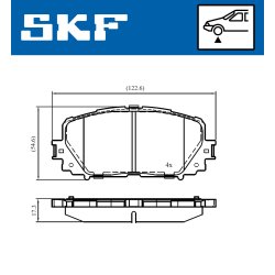 Brake Pad Set VKBP80970 SKF VKBP 80970 OE Ref 04465B1360