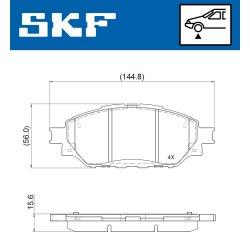 Brake Pad Set VKBP80976 SKF VKBP 80976 OE Ref 044650K350