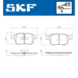 Brake Pad Set VKBP80977 SKF VKBP 80977 OE Ref J9C20036 SKF